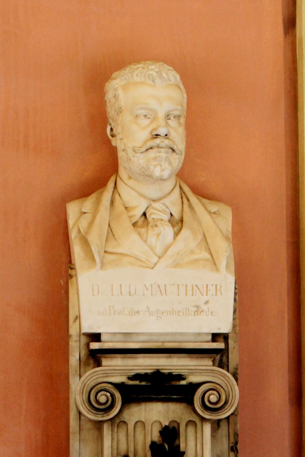 Ludwig Mauthner's bust, Medical monuments, UNI Vienna - 02.JPG